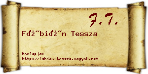 Fábián Tessza névjegykártya