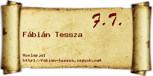 Fábián Tessza névjegykártya